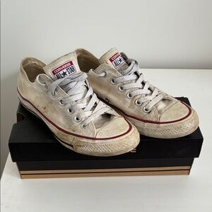 Converse Cream and Red Women's Shoes